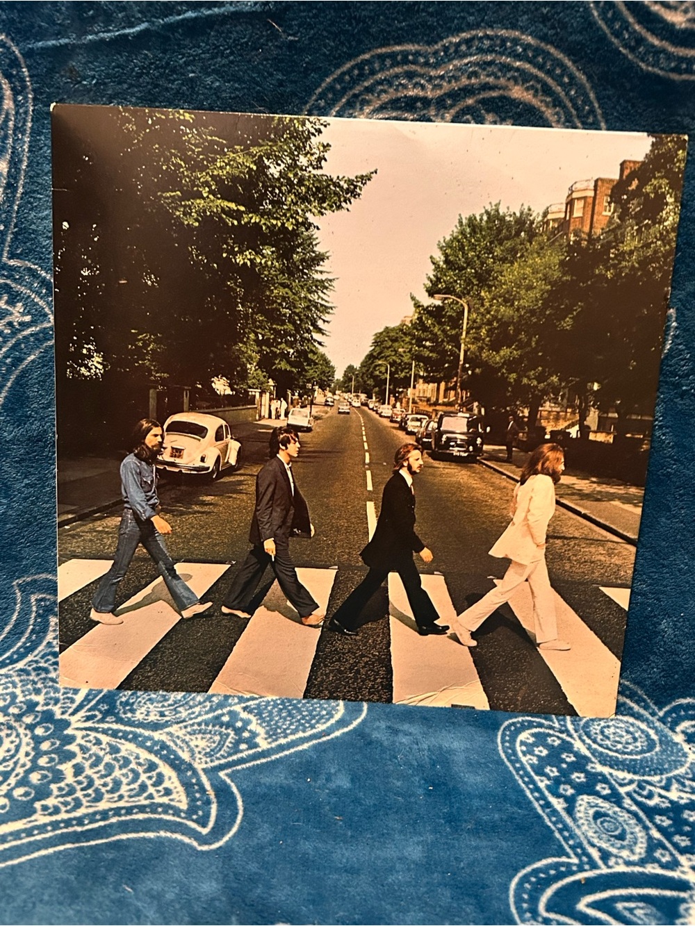 Vintage-Style Vinyl Record Cover Art - Multi-Color Street Scene